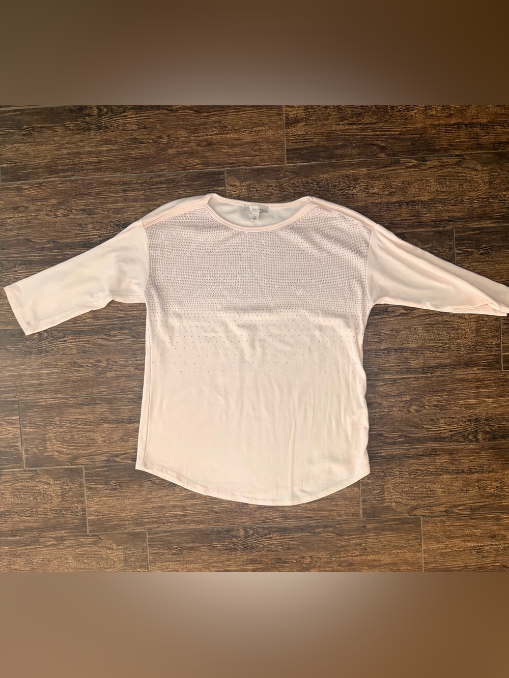 Y2K Light Pink Rhinestone Tee